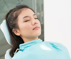 Relaxed patient during I V sedation dentistry treatment
